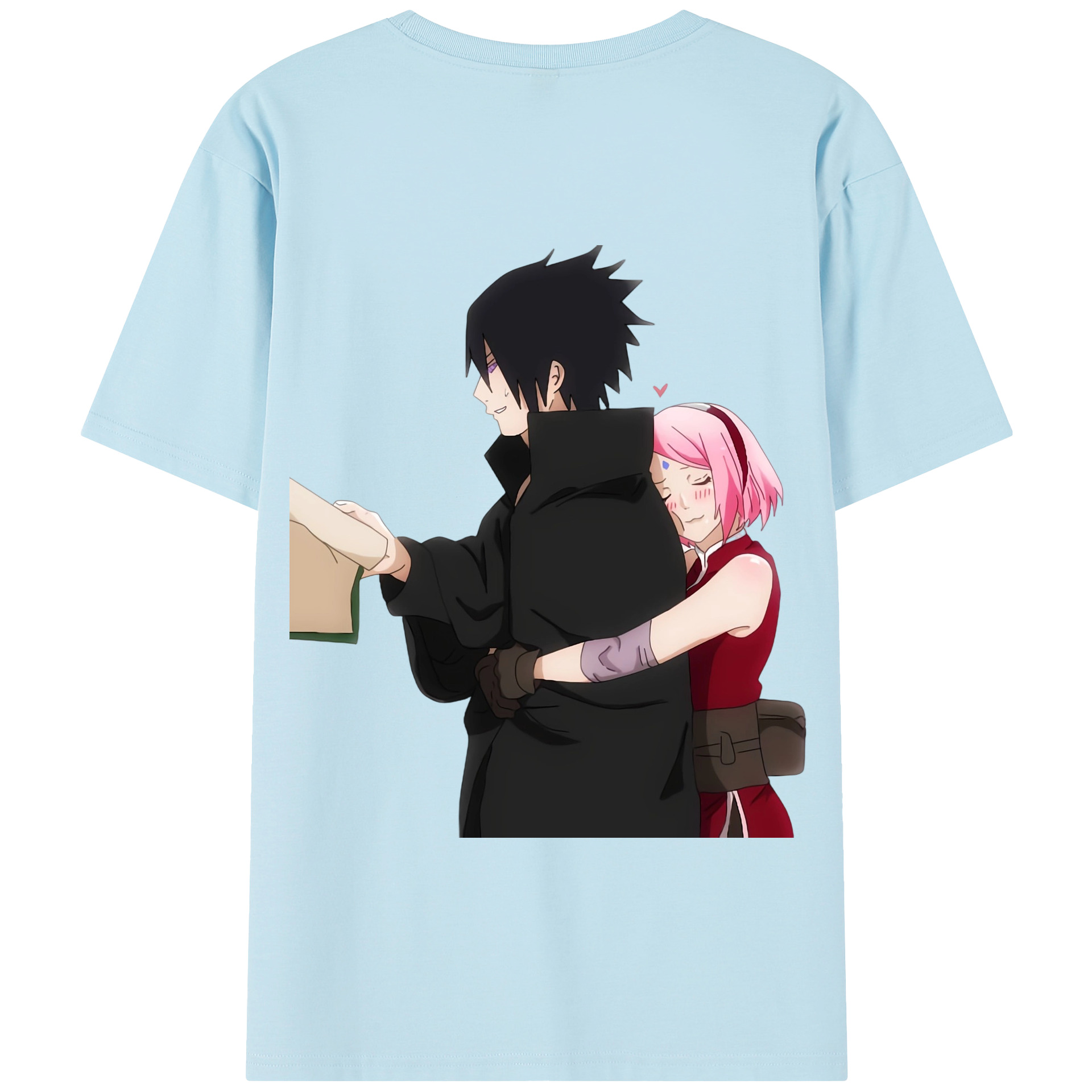 （画像用） NARUTO -ナルト- うちは サスケ Uchiha Sasuke 綿100％半袖Tシャツ（背面プリント）